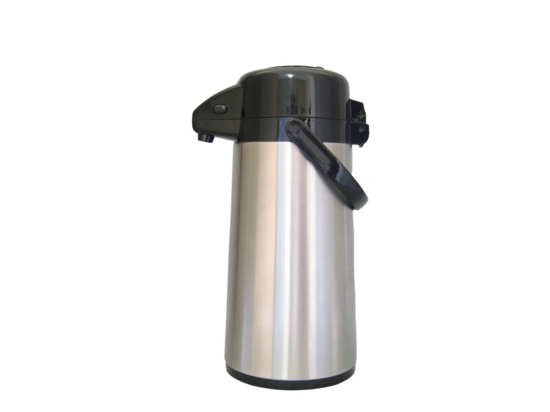THERMOS PUMP 1.9L STAINLESS STEEL GLASS BOTTLE ROTATING BASE AXS197