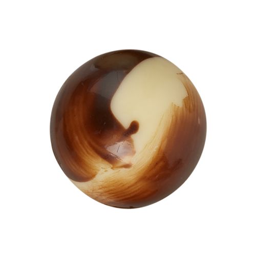 1034869 WITTE CHOCOLADEBAL BRUINE VLAM 2,8 CM 96 STUKS