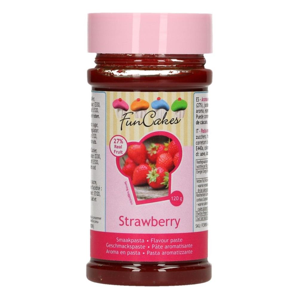 FUNCAKES SMAAKPASTA AARDBEI 120G =POT