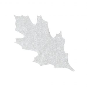 074264 PCB DÉCORS MERINGUÉS CRISTALLISÉS FEUILLE DE HOUX 3 DESIGNS 140PCES ***S/CD***