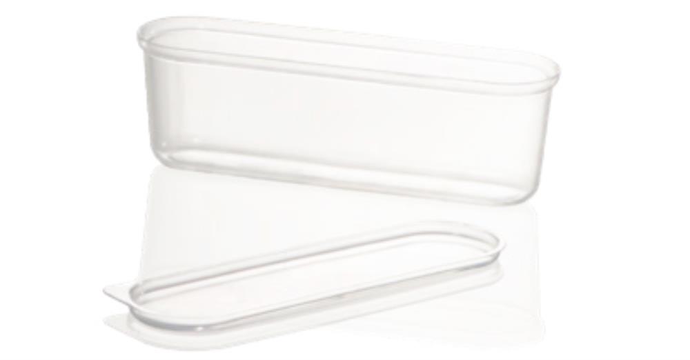 "ECLAIR" GLASS LID RECYCLABLE PLASTIC PACK OF 100 PCES FOST+ INCLUDED