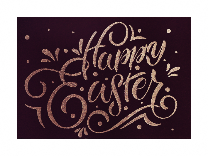 088088 PCB RECTANGLES CN HAPPY EASTER 5.5X3.5CM 75PCS ***S/CDE***