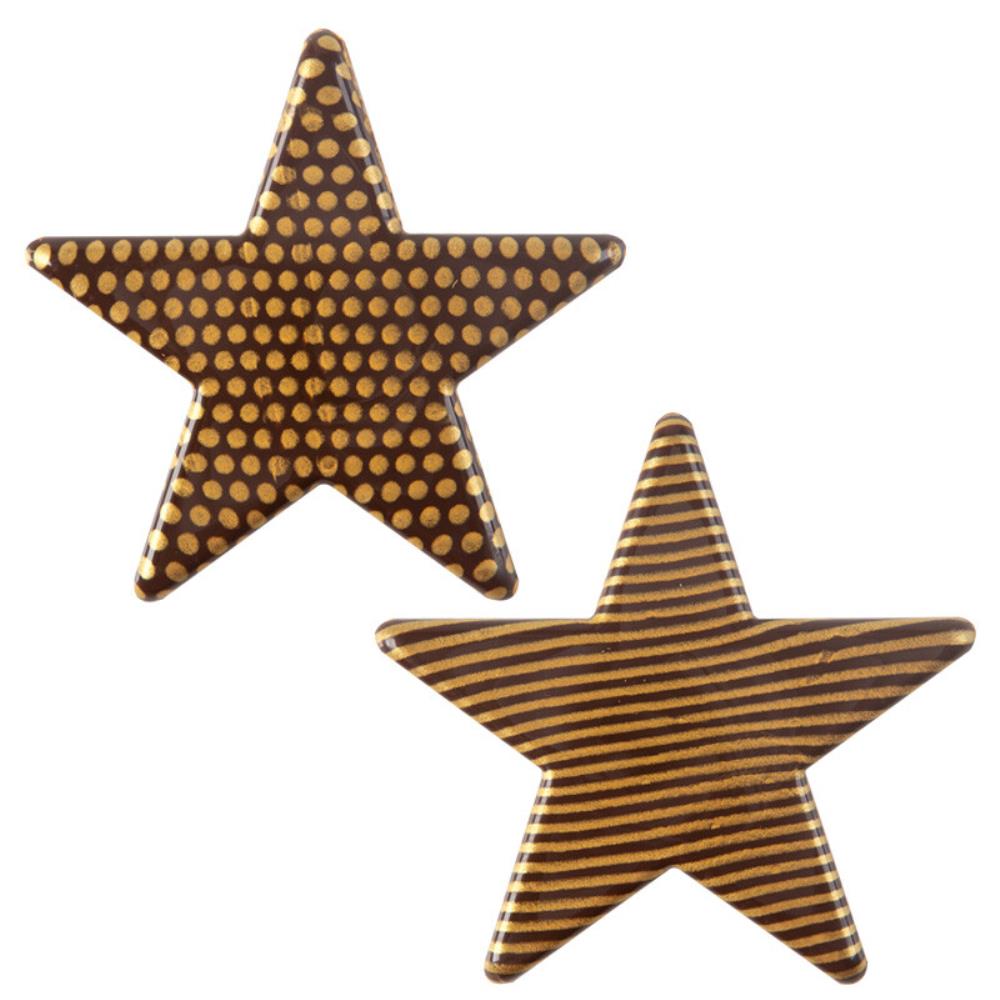 2015100 GOLD PRINTED STAR 5.5CM 60PCS***S/CD***
