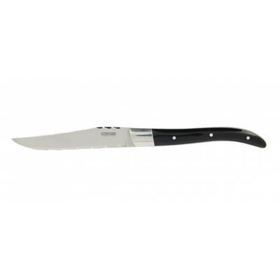 COMAS 3010 COUTEAU STEAK LAME MICRODENTEE K2 NOIR/RIVETS 22.5CM
