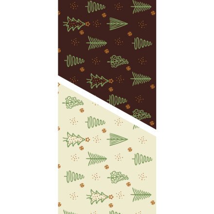 2046139 FEUILLE TRANSFERT SAPIN VERT/ROUGE 30X40CM 30 PIÈCES ***S/CD***