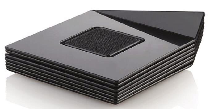 BLACK SQUARE PLATE/TRAY 83X83MM REUSABLE 100PCS