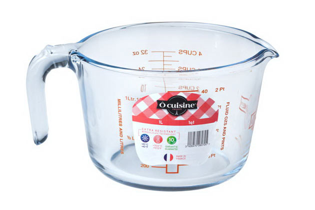 O CUISINE MEASURING BOROSILICATE GLASS 1.0L
