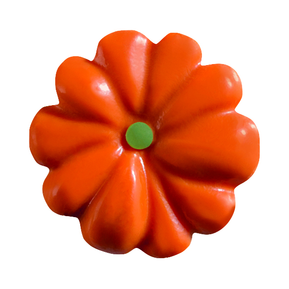 088219 PCB ORANJE CUCURBIT KLEURRIJKE POMPOENHOEDEN 4X3.95CM 108STKS***S/CDE ***