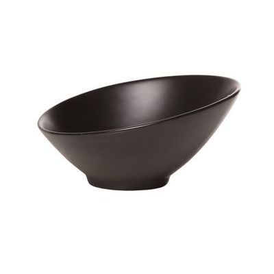 C&T BLACK OBLIQUE SALAD BOWL 15X14.7X7.5CM