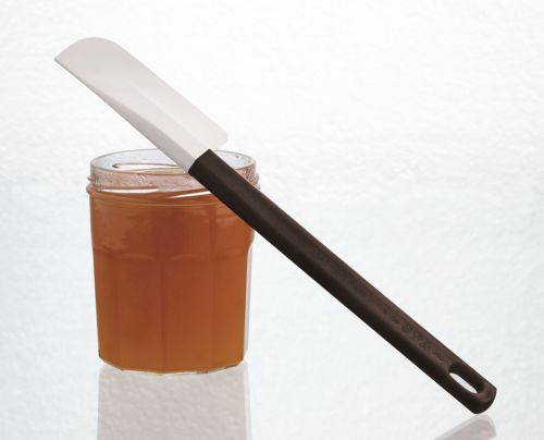 MATFER SPATULE ELVEO ETROITE 25CM RESISTE A 260°MANCHE NOIR - SPECIAL POT