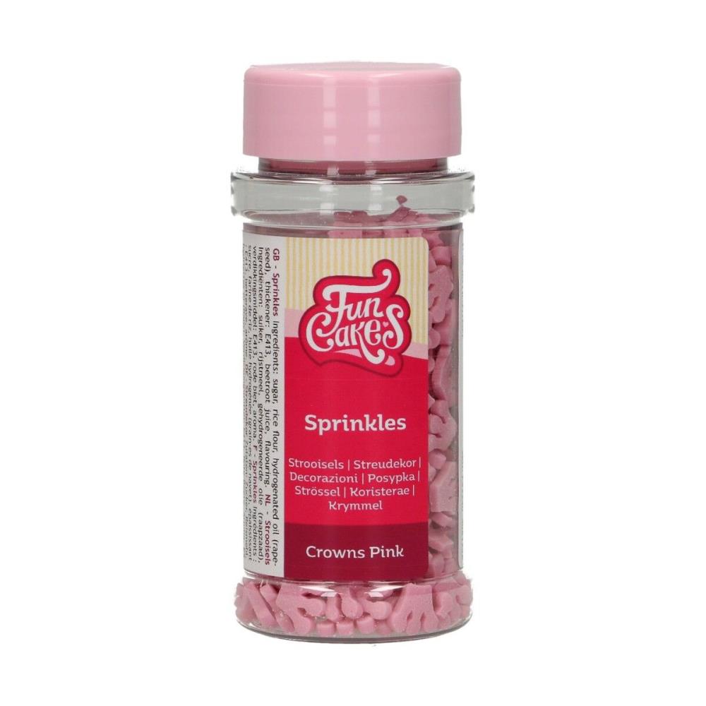 FUNCAKES MIX DECORATION EN SUCRE COURONNES ROSE45GR