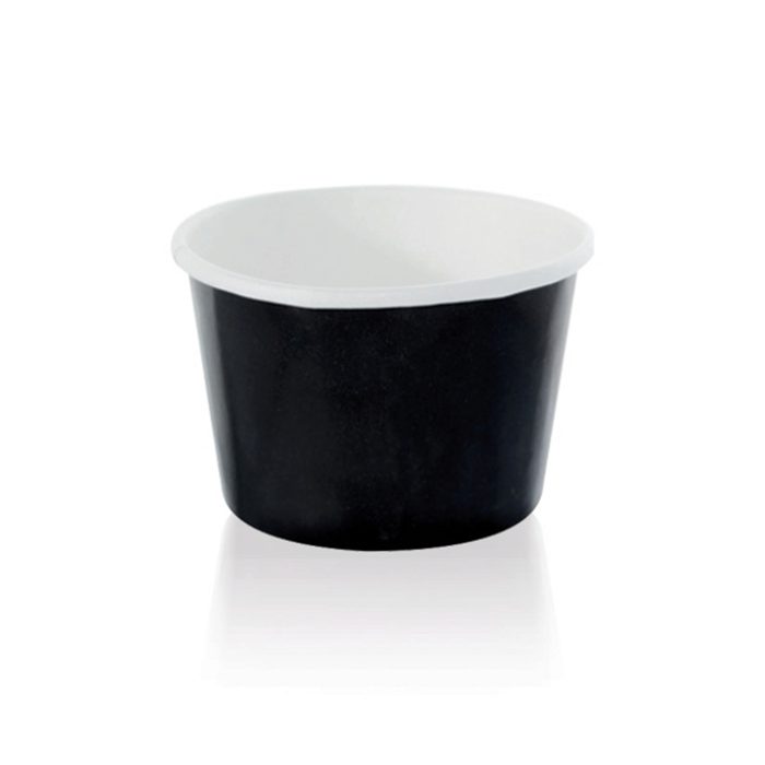ZWART KARTON IJSPOT 130ML 50 STUKKEN=PAK