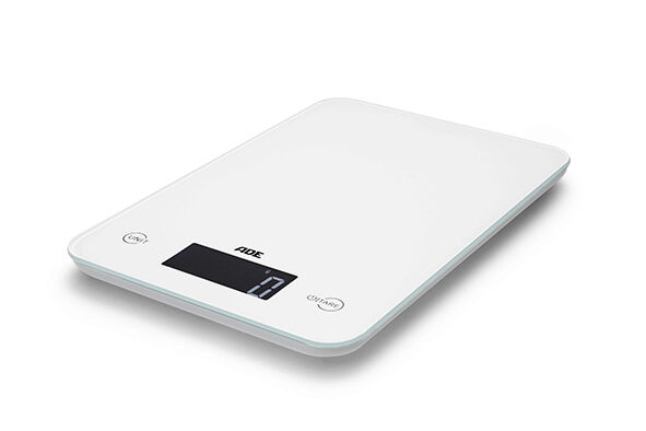 +ADE BALANCE 5KG-1GR SLIM BLANCHE KE927MENAGE RECUPEL + BEBAT INCLUS