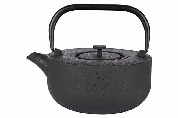 C&T GIETIJZEREN THEEPOT 1.0L 15XH9CM ROND ZWART