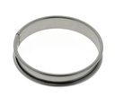INOX CIRKEL MET GEROLDE RAND DIAM 8CM H1,6CM=STUK