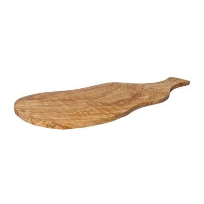 C&T OLIJFHOUTEN SNIJPLANK 50/55 X 20/26CM MET HANDVAT