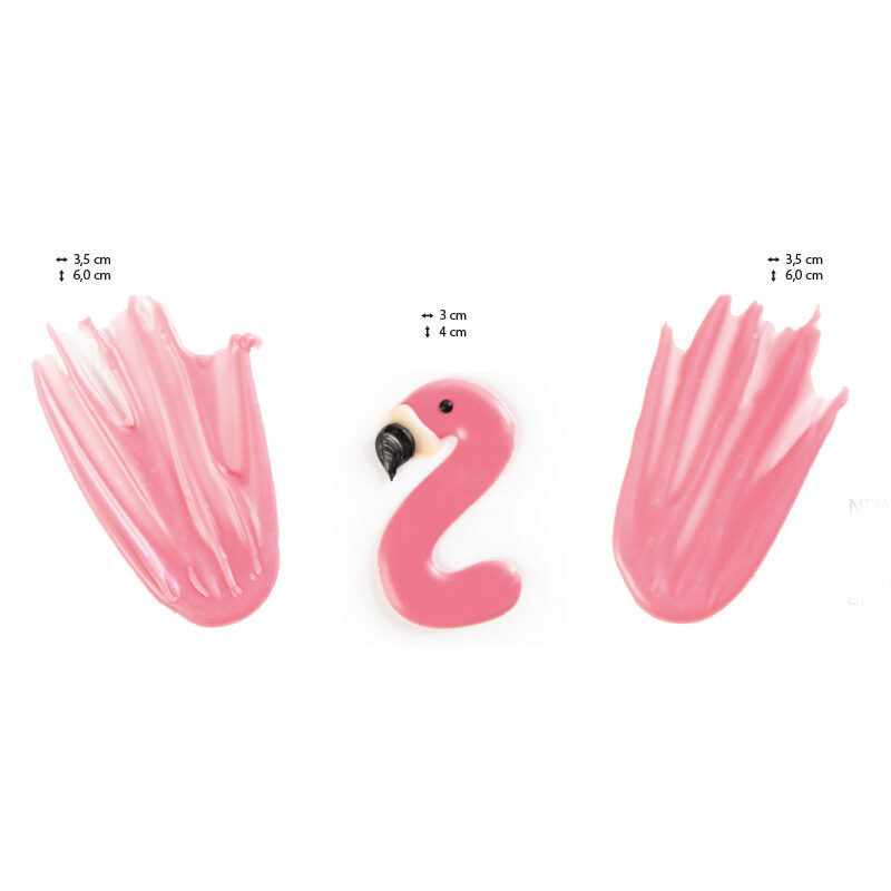 1034370 SET FLAMINGO CHOCOLADE 35-60MM 24SET***S/CD***