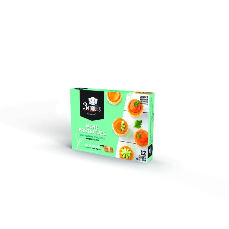 3TOQUES Mini bouchées vierkant 12 st.