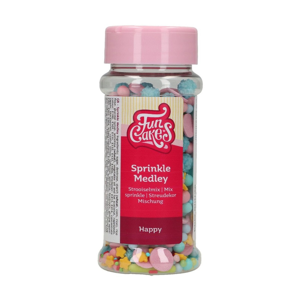 FUNCAKES MIX DECORATION MULTICOLORES MATT 65GR