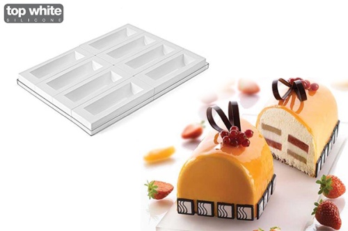 SILIKOMART MOLDS LOG INSERT+SUPPORT 60X40CM 220 X 60 X 50MM 8 X 565ML