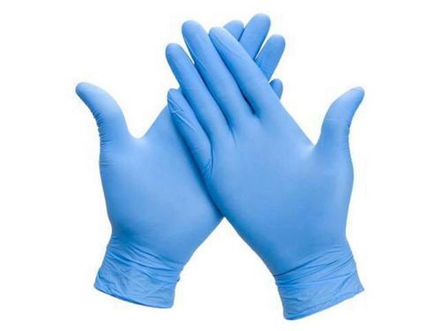BLUE NITRILE GLOVES SIZE L POWDER-FREE 100PCS