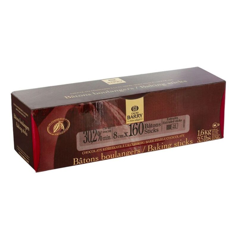 *FF* BARRY CHM-BB-168-357 BATONNET CHOCOLAT LAIT 7,8 CM 160PCES ***SUPPRIME CALLEBAUT*** ***EPUISE MATPREM/BARCHON/ANDERLECHT***