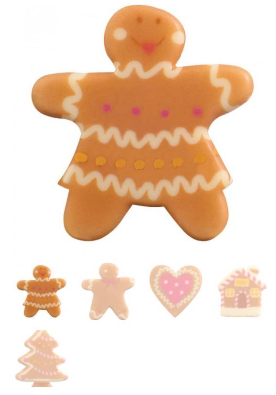 060270 PCB PAINS D ÉPICES CB PÈRE ET MÈRE NOËL 5 DESIGNS 80PCES ***S/CD***