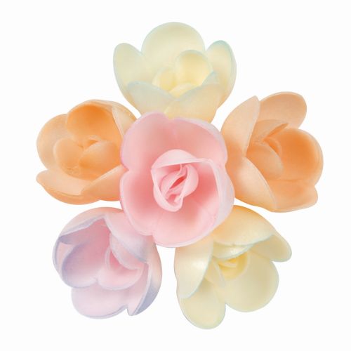 RPN500 PETITE ROSE 40MM AZYME NUANCEE SUR FOND PASTEL 72 PCES