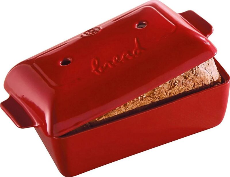 EMILE HENRY RECHTE BROODVORM. ROOD 23X13X12CM-2.2L