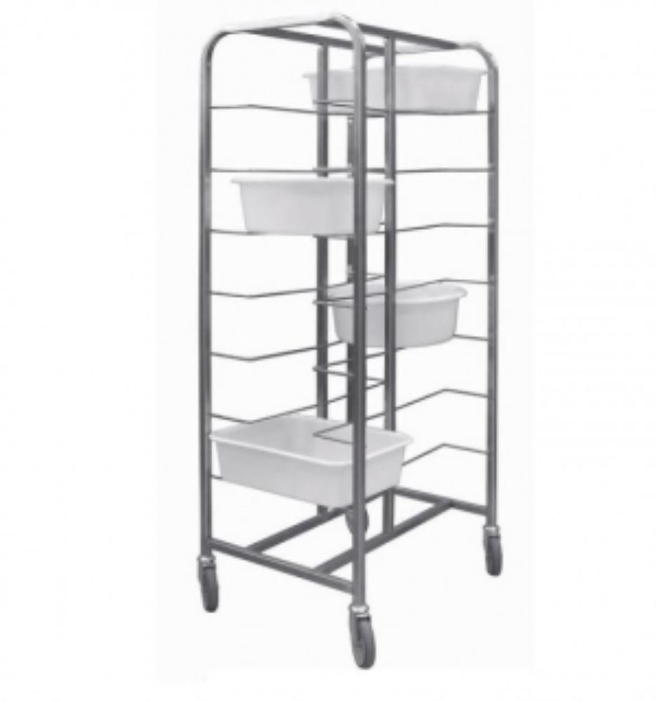 DEEGBAK PLATENREK DUBBEL MONOBLOC 2X8 VERDIEPINGEN H181CM=STUK