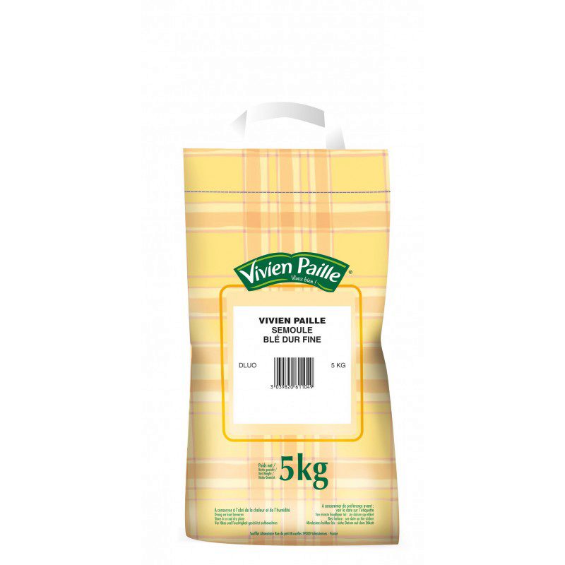 SEMOULE DE BLE DUR FINE VIVIEN PAILLE  5KG