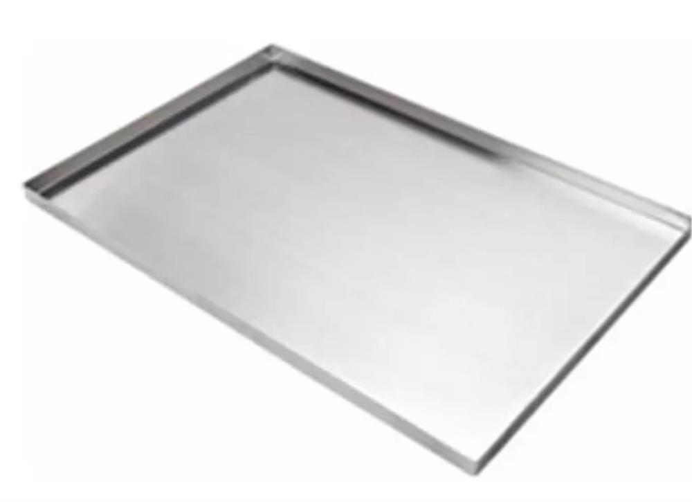ALUMINIUM PLAAT 60x40 VERSTERKT VOLLEDIG GESLOTEN VOOR VRIEZEN EN BAKKEN 4 RANDE 90°