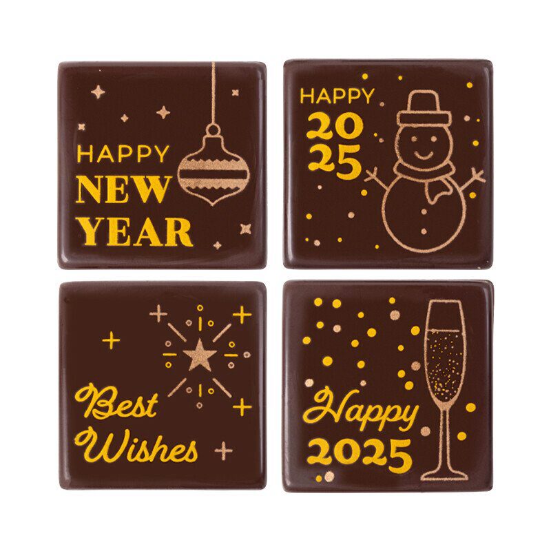 2014746 HAPPY 2024 5X5CM 75STUKS