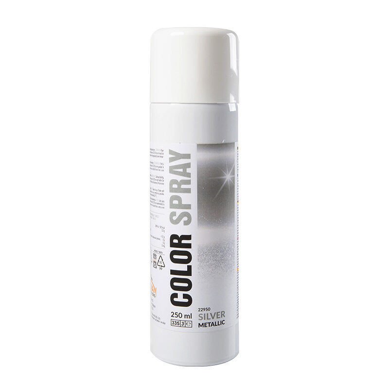 1022950 SPRAY KLEURSTOF METALLIC ZILVER 250ML