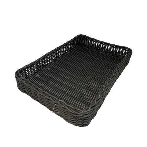 RECHTHOEKIGE ZWARTE COMPOSITIE MAND 60*40*10