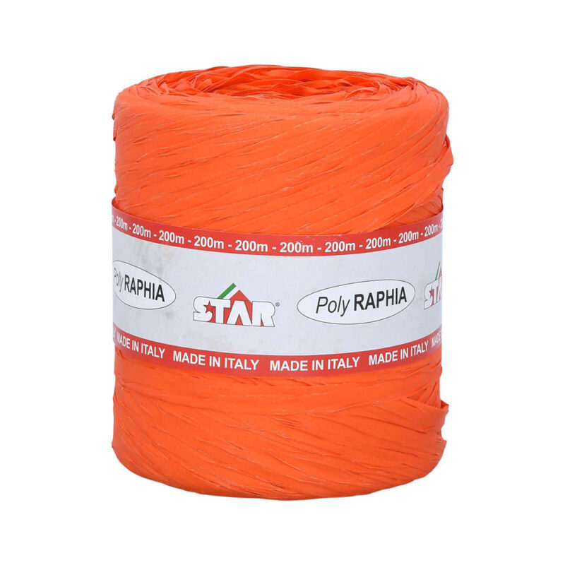 POLY RAFFIA 15MM X 200M ORANJE R54