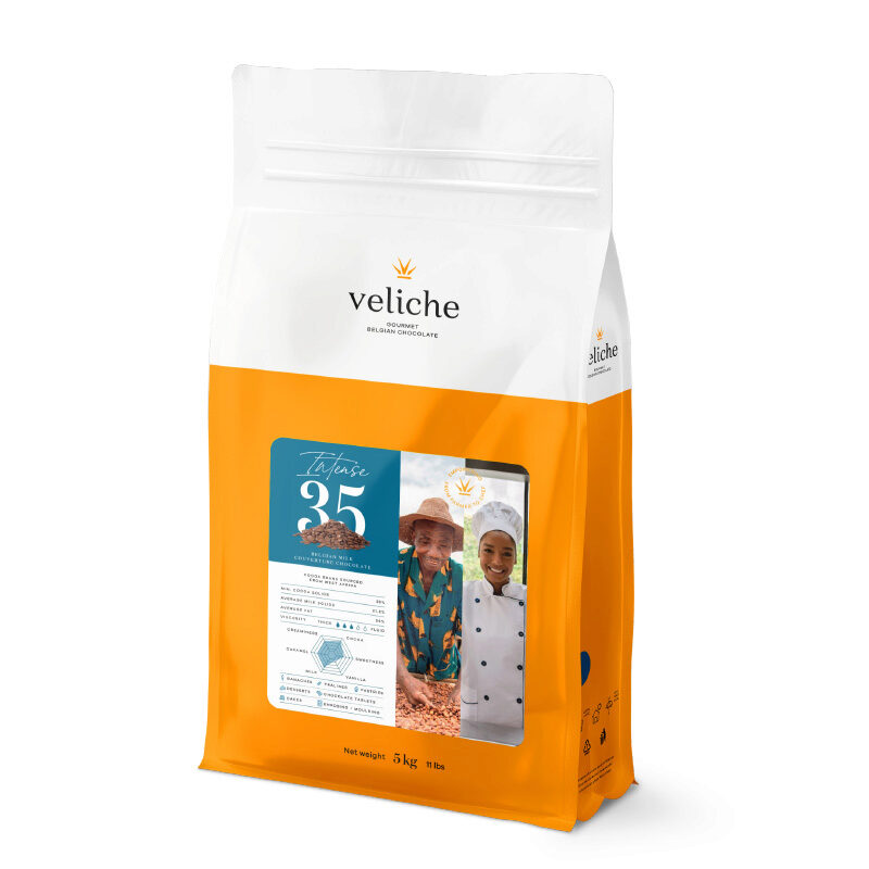 VELICHE 2102560 INTENSE MELKCHOCOLADE 35 10KG