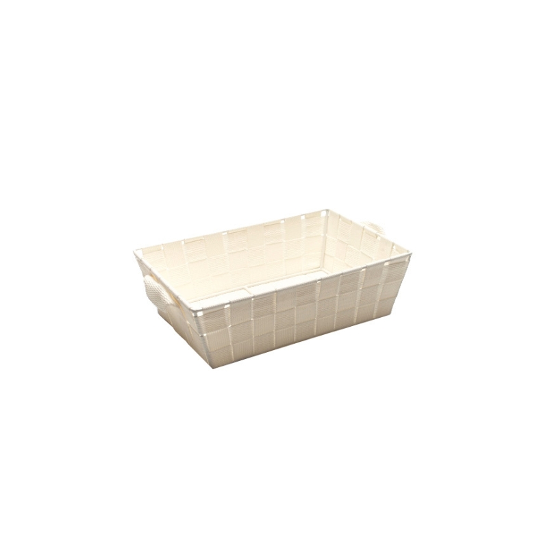 *FDS*PANIER RECTANGULAIRE EN JONC VANILLE 28CMX19CMXH/8CM