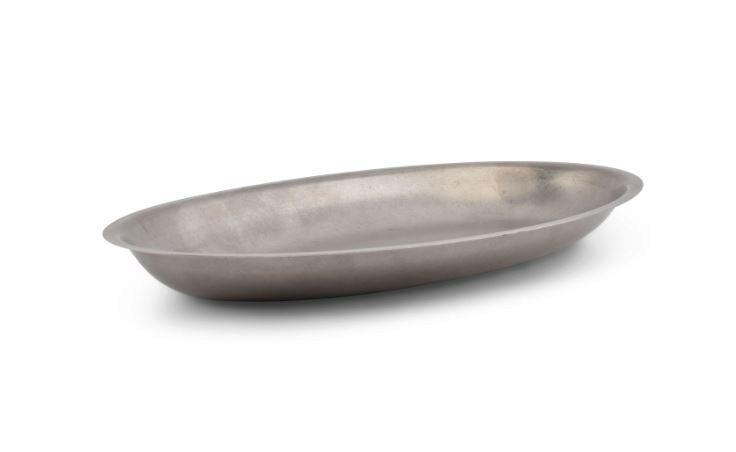 BONBISTRO VINTAGE SILVER OVAL DISH 30X18.5XH2.5CM - 791455