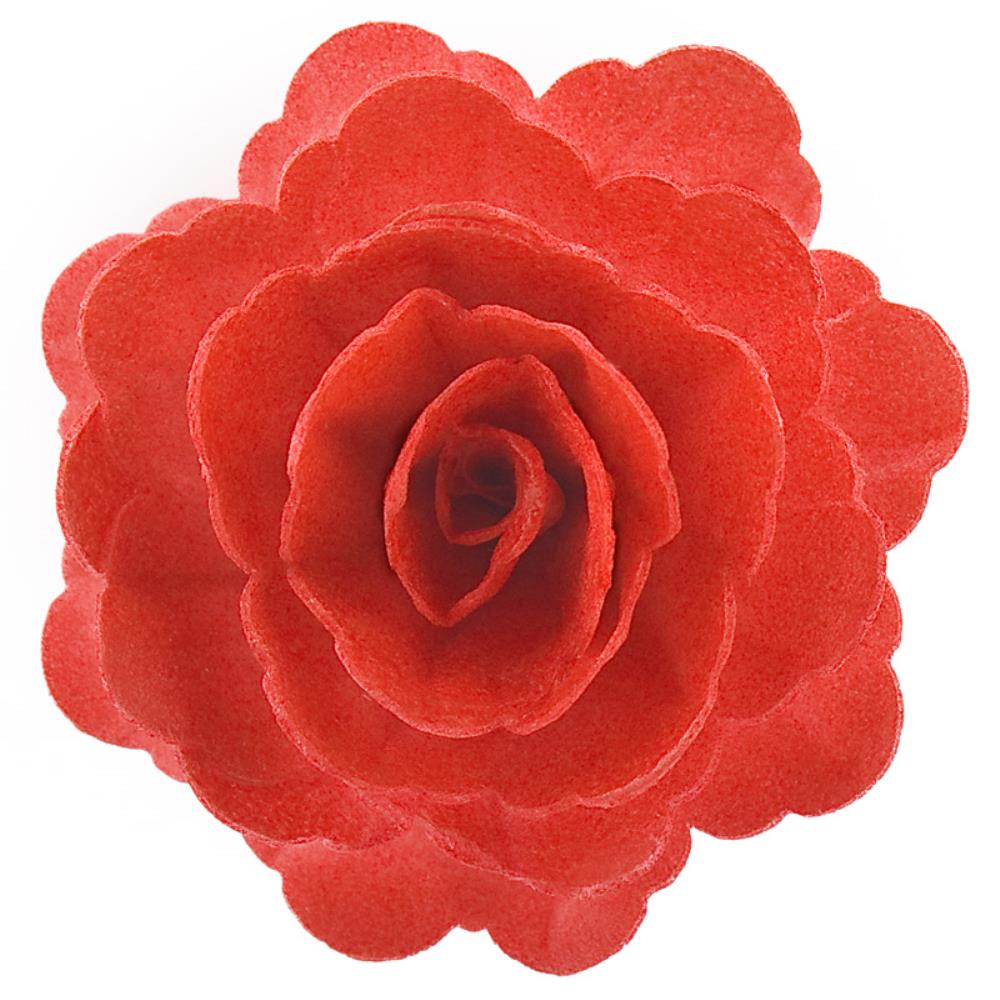 GIANT RED WAFER ROSE 12.5CM