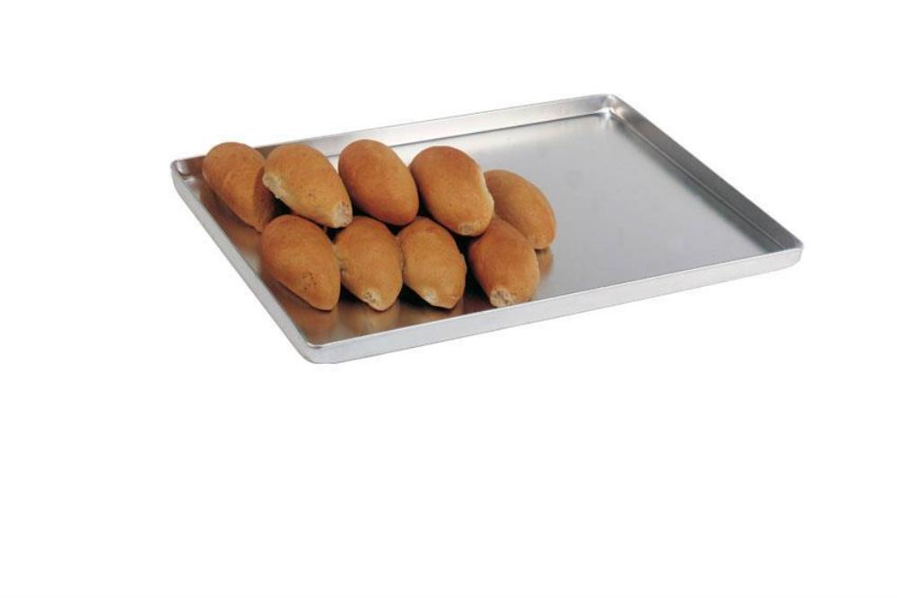 PLATEAU ALU MAT ARGENT 60X40H1CM BORD PLISSE 90°