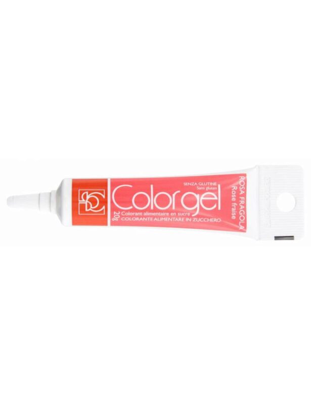 KLEURSTOF GEL ROZE "AARDBEI" 20GR =BUIS