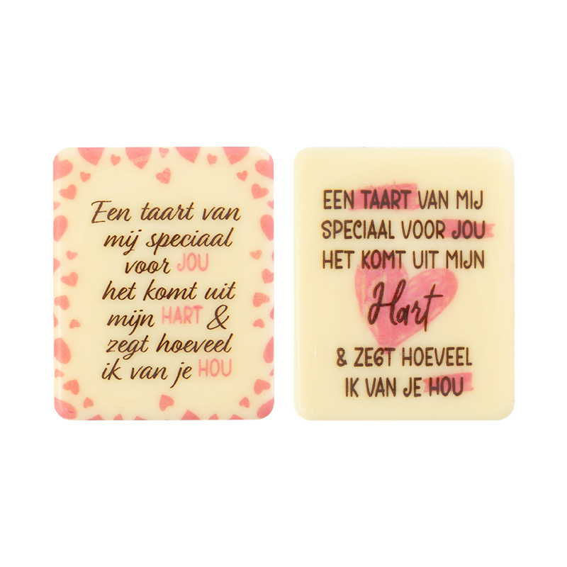 10157 PLAATJE EEN TAART SPECIAAL VOOR JOU 5X4CM 75PCS ***OP/ORDER***