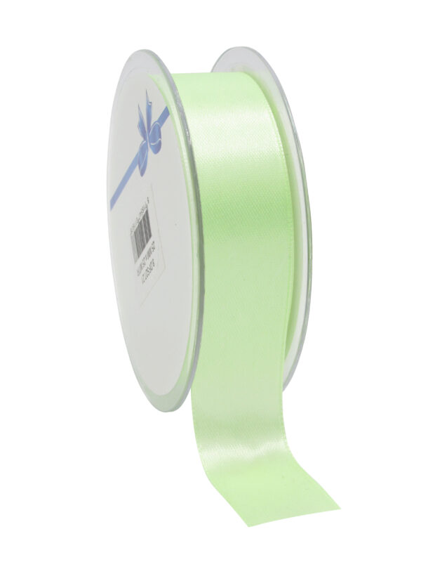 LIGHT GREEN DOUBLE-SIDED SATIN RIBBON 25MM X 25M FOST+ INCLUDED