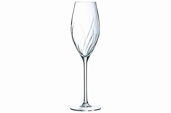 CRISTAL D'ARQUES VERRE SWIRLY FLUTE CHAMPAGNE 24CL