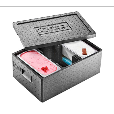 THERMOBOX ICE CREAM P/3 BACS 36 x 16CM - 57 x 36.5CM HT 20CM- 59.5 x 39.5CM HT 26CM EXTERIEUR