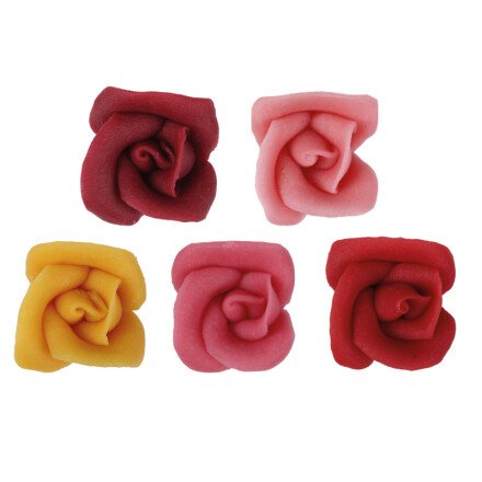 1061404 ROSES FEUILLES CARRÉES 3,5CM 30PCES ***S/CDE***