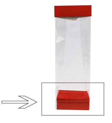 SOCLE N°8 ROUGE FRAISE POUR FOND SACHET 8X5X3CM 100PCS