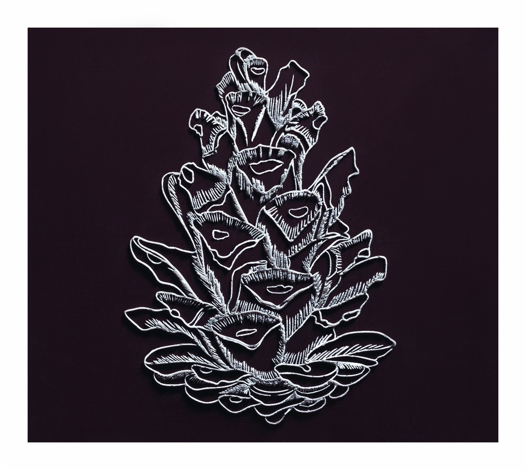 088024 PCB EMBOUTS CN AVEC RELIEF POMME DE PIN 8,5X7,5CM 72PCS ***S/CDE***