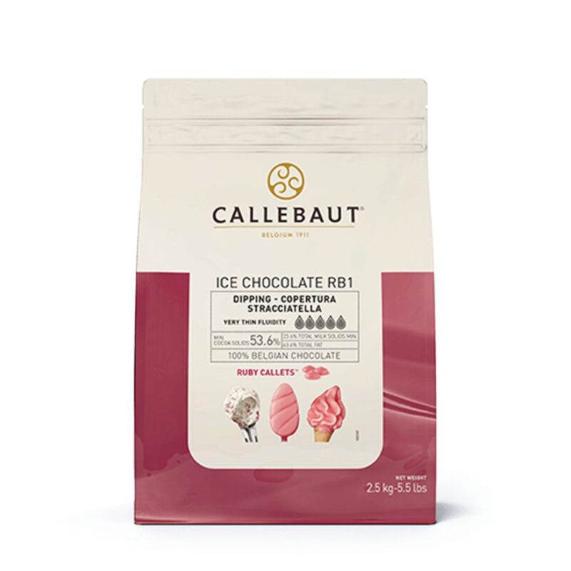 RUPTURE =>? CALLEBAUT ICE-43-RUBY-552 CHOCOLAT RUBY 2,5KG
